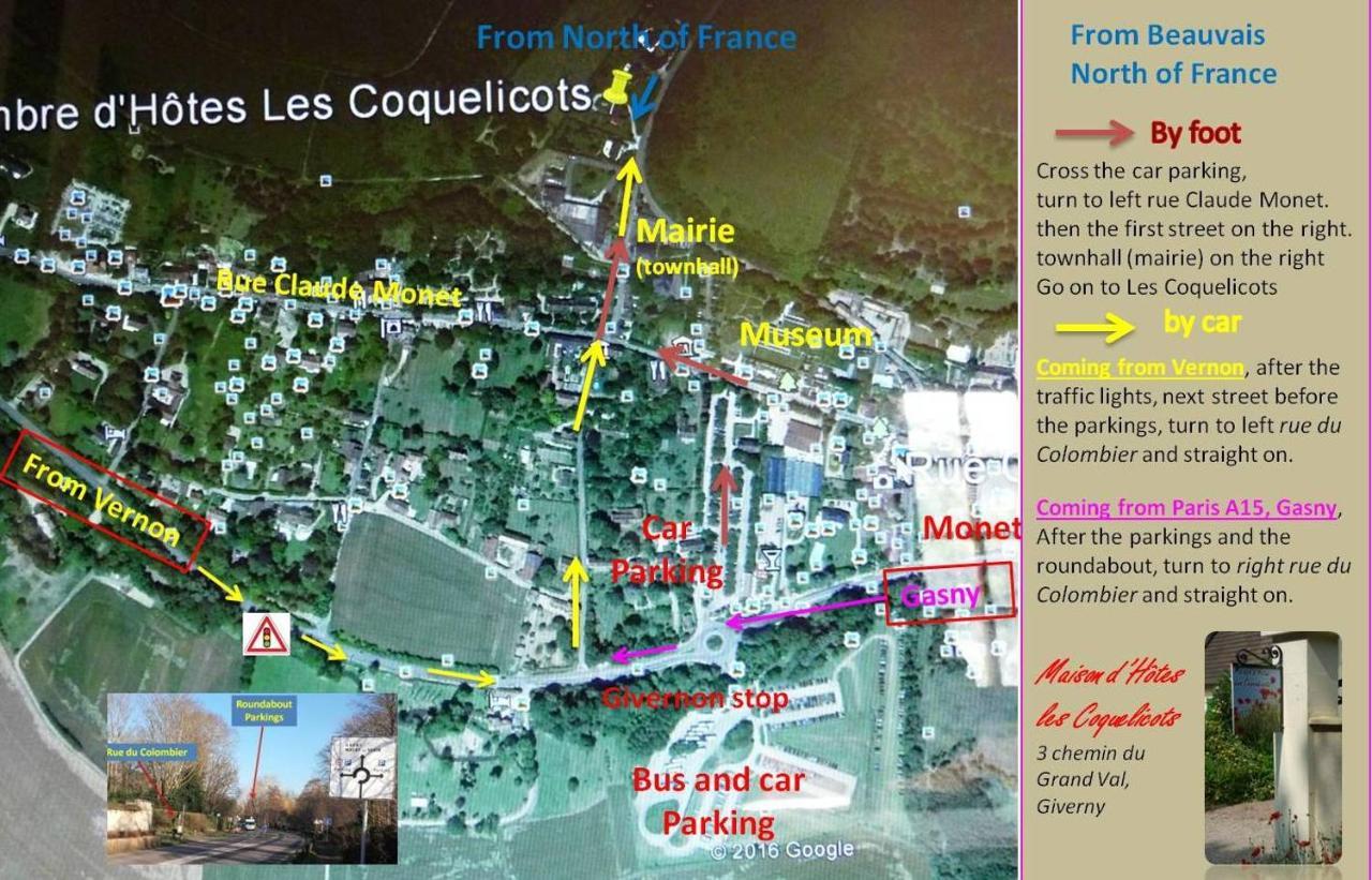 Maison D'Hotes Les Coquelicots ジヴェルニー エクステリア 写真